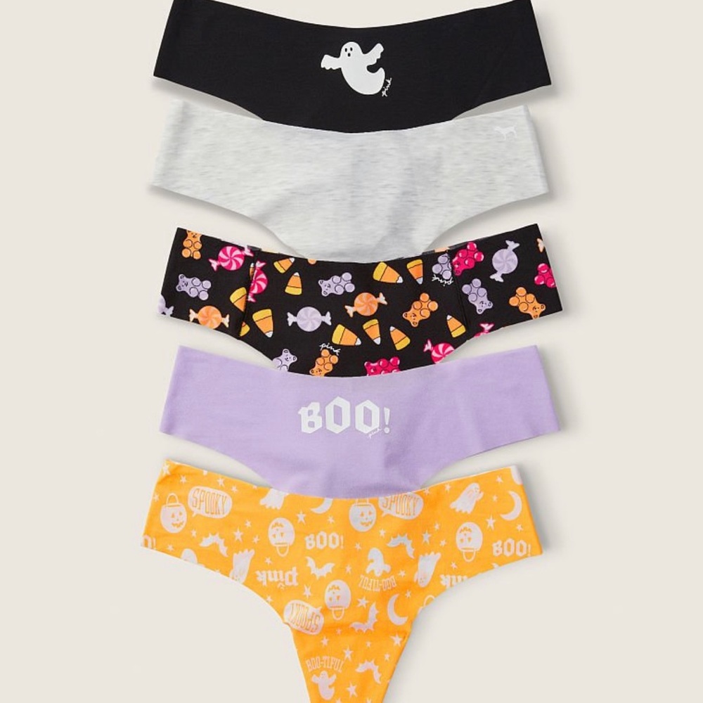 SOLD❌Victoria's Secret Halloween 5 pack No Show thong and socks bundle - Picture 2 of 6